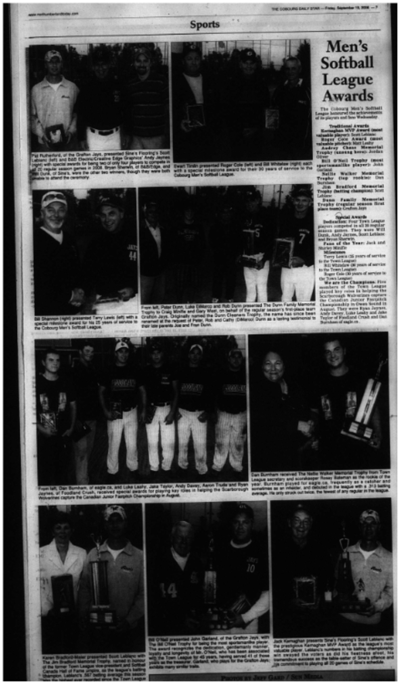 TL009-2006 -25 years softball service