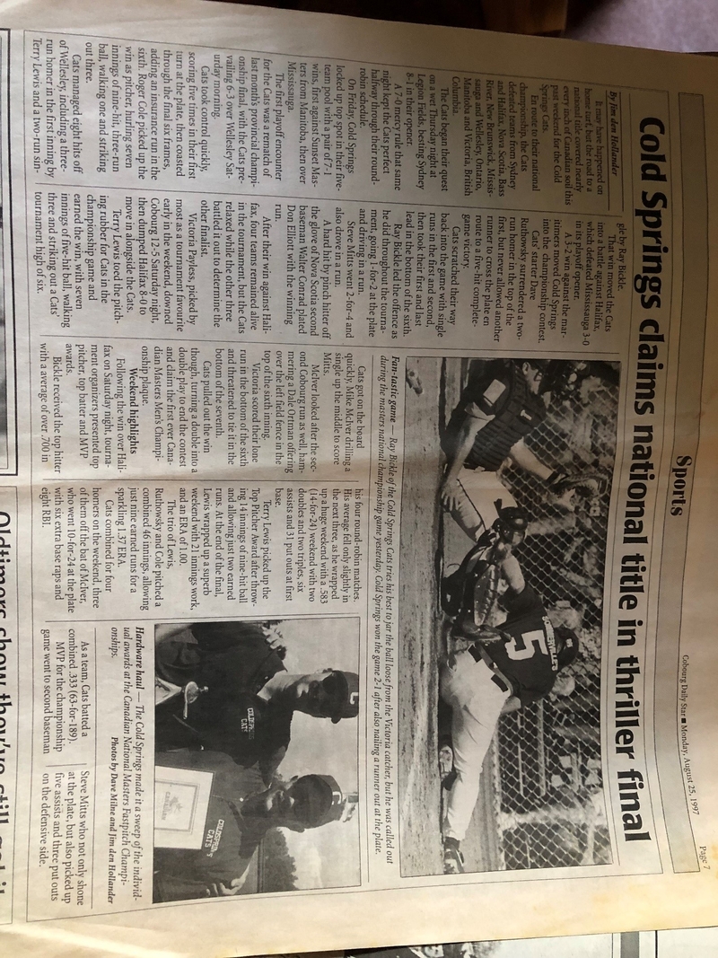 TL028-Cold Springs Cats- 1st Canadian win