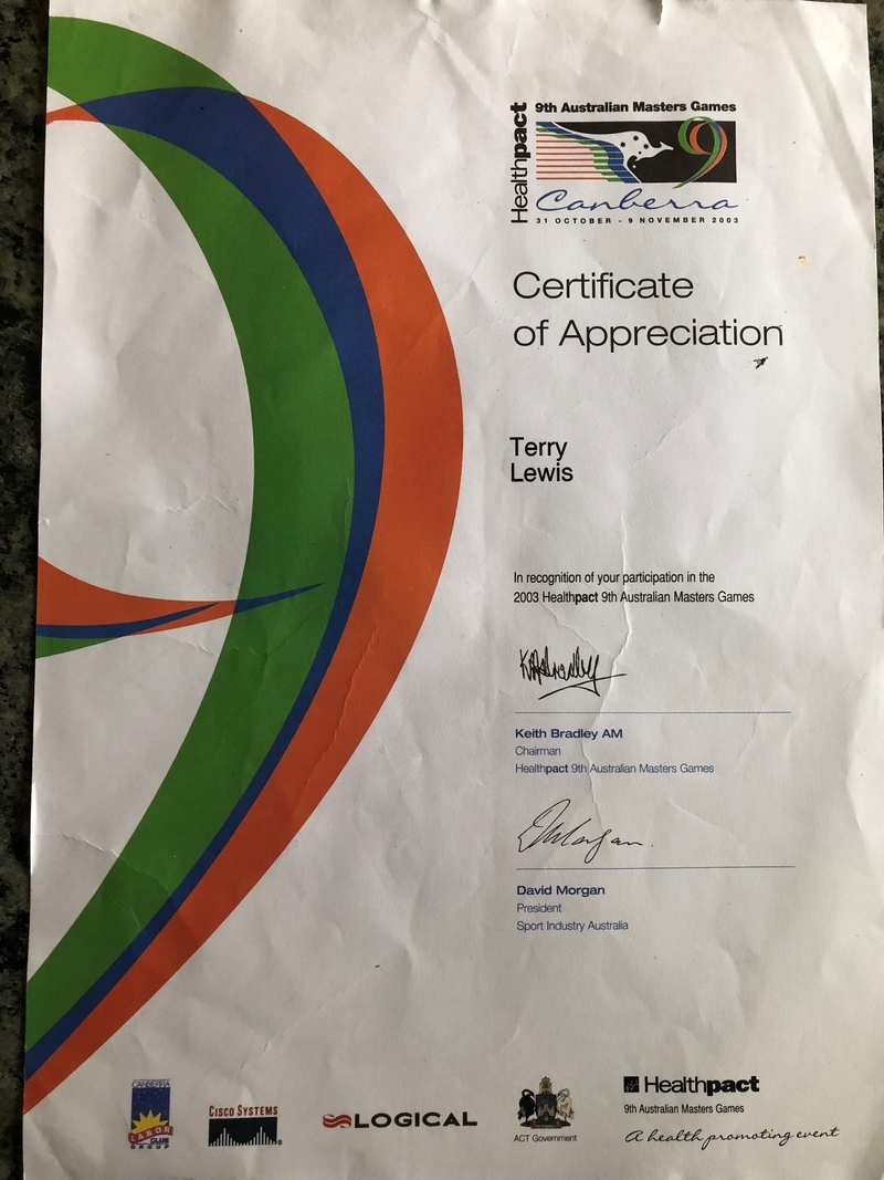 TL099-World Masters- certificate of participation 2003 (Australia-Pride)