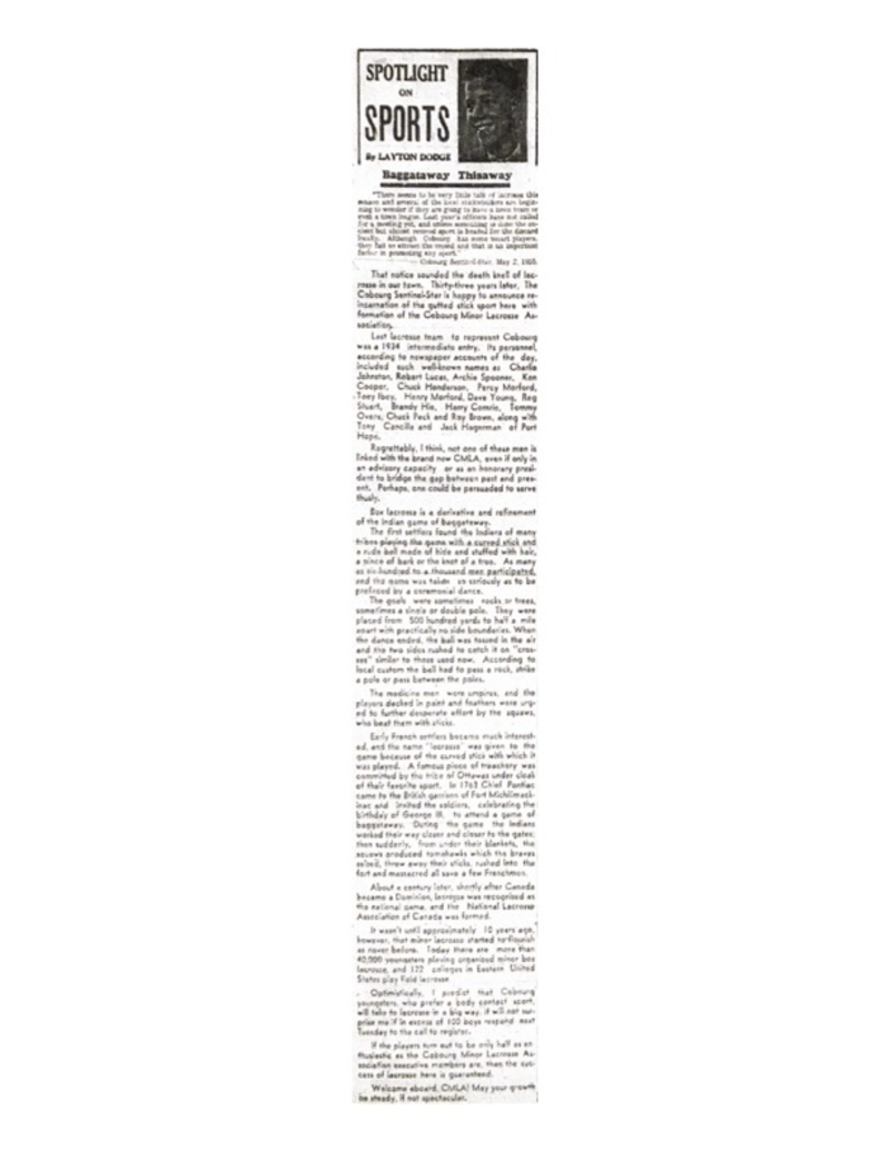 1968-05-15 Dodge -Spotlight on Sports - CMLA is Established2