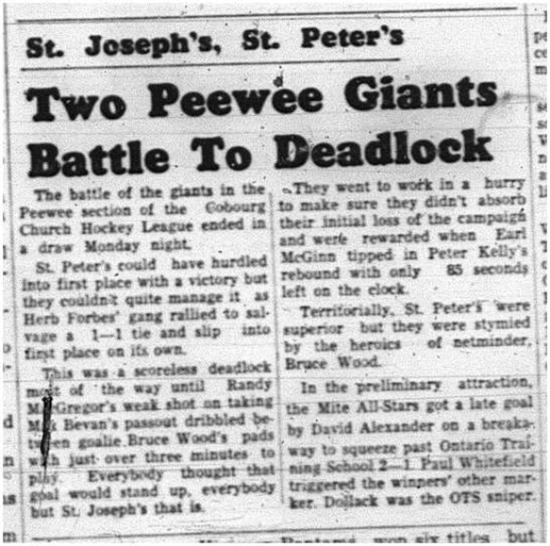 1964-01-01 Hockey - CCHL PeeWees Draw