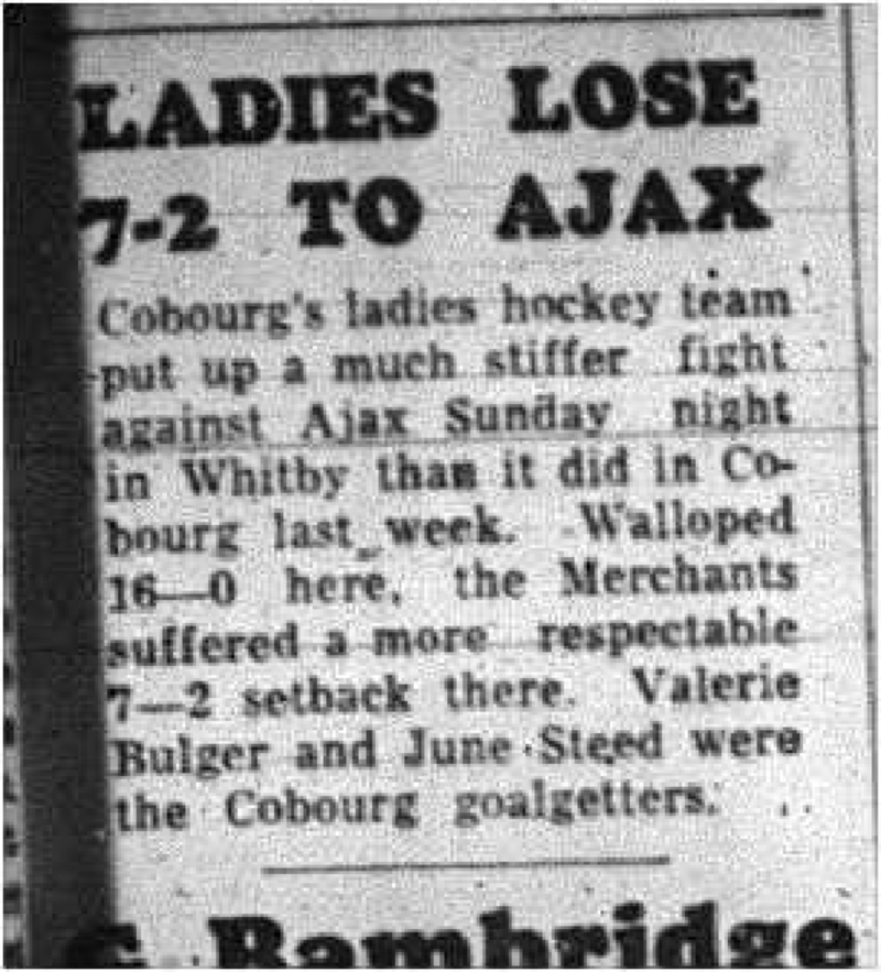 1964-01-01 Hockey -Ladies Merchants vs. Whitby