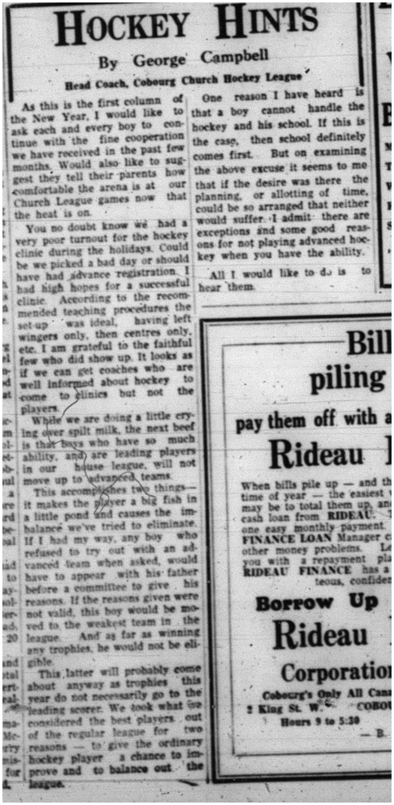 1964-01-15 Hockey -CCHL