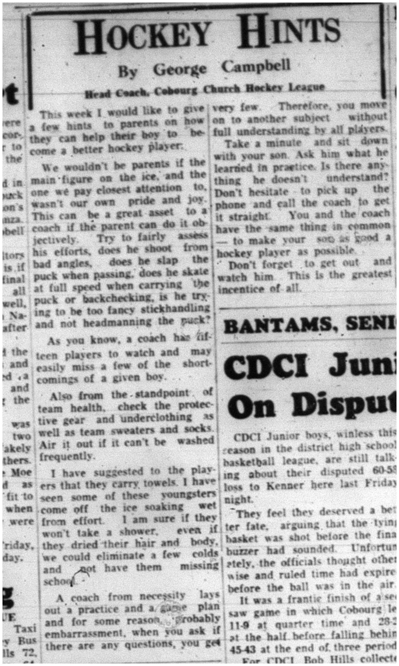 1964-01-22 Hockey -CCHL -Hockey Hints