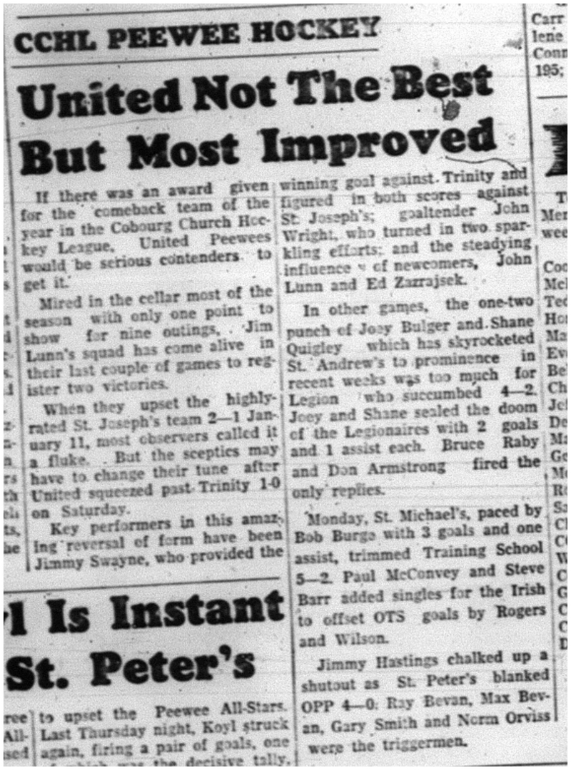 1964-01-22 Hockey -CCHL -United Peewees