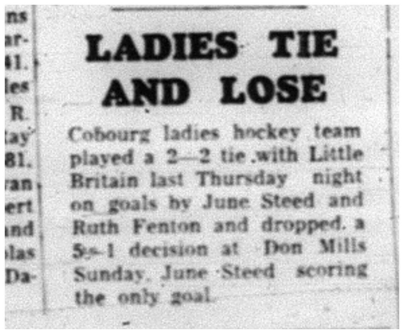 1964-01-22 Hockey -Cobourg Ladies vs. Little Britain