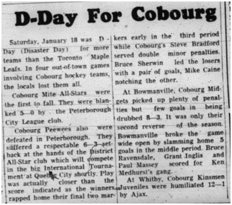 1964-01-22 Hockey -Cobourg Mites -Peewees -Midgets -Kinsmen