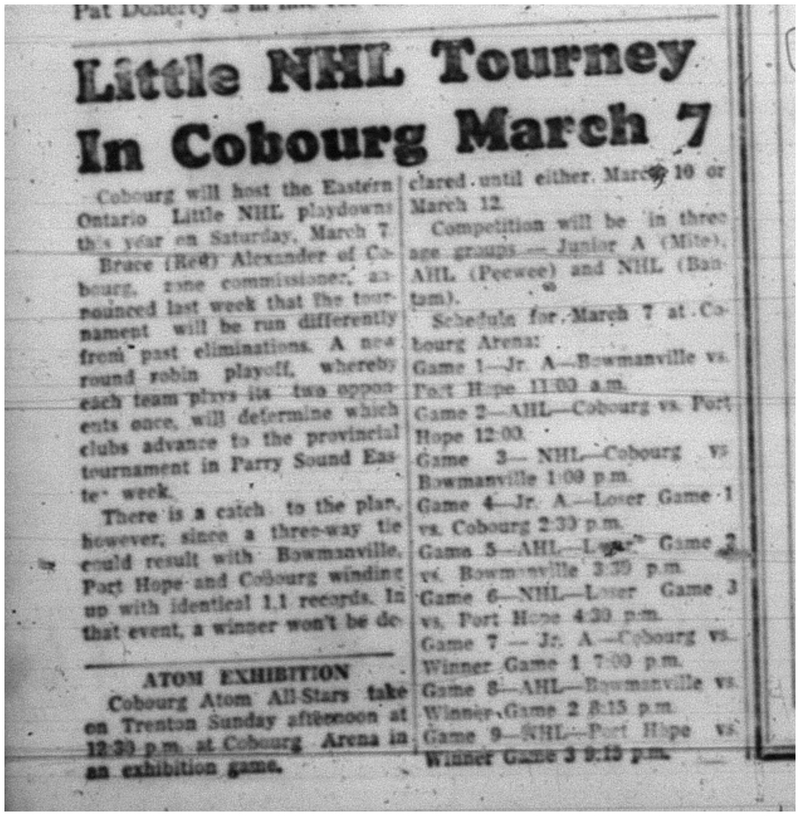 1964-01-22 Hockey -Little NHL tourney -Cobourg