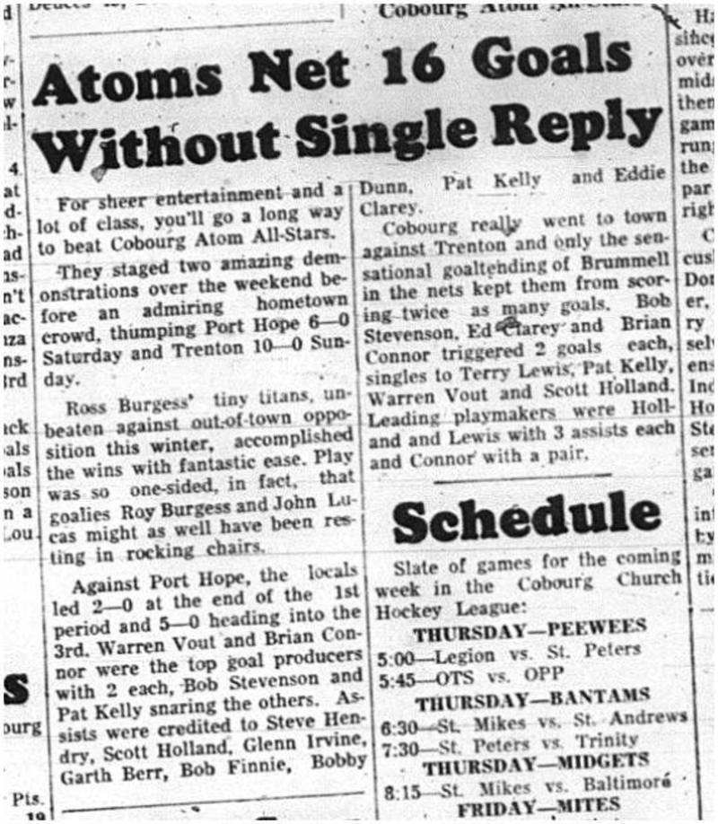 1964-01-29 Hockey -Atom All-Stars -Port Hope -Trenton