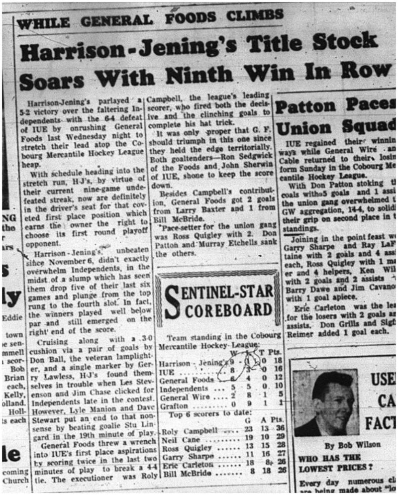 1964-01-29 Hockey -Mercantile hockey league