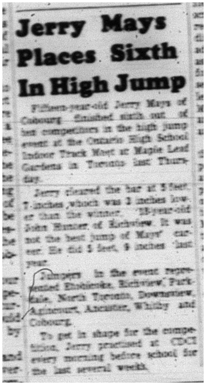 1964-01-29 School -High Jump -Jerry May