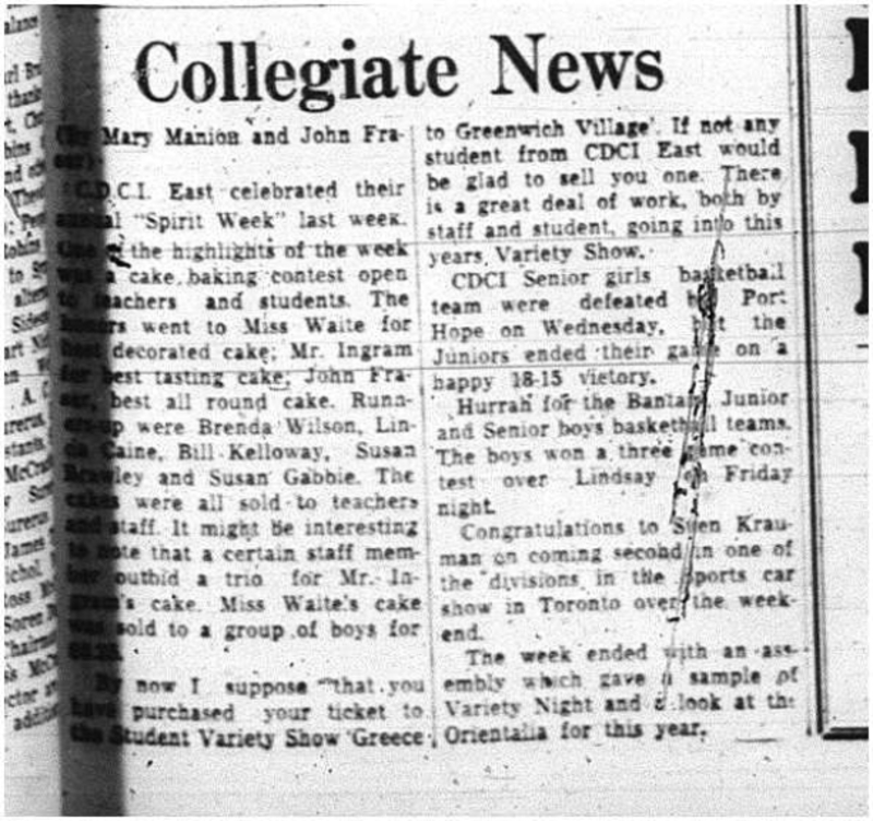 1964-02-05 School -Basketball -Collegiate News