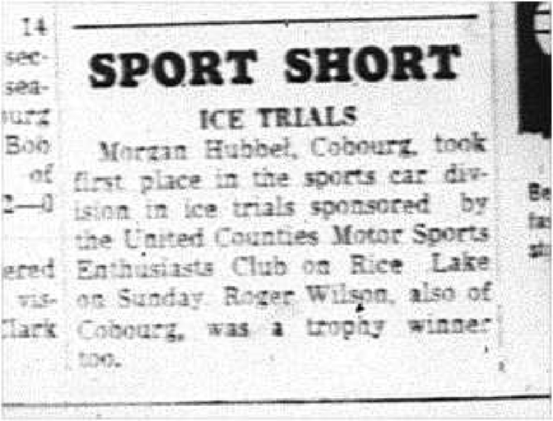 1964-02-12 Car Racing -Ice Trials -Morgan Hubbel