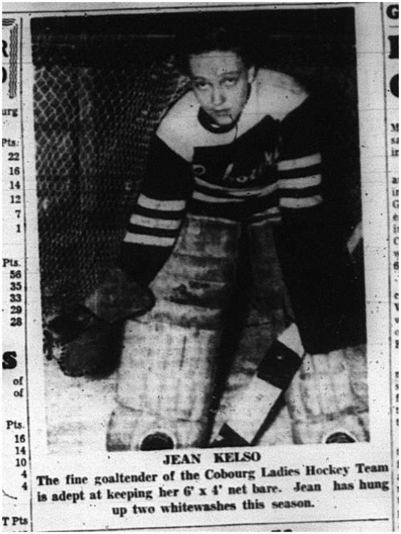 1964-02-12 Hockey -Jean Kelso -Cobourg ladies hockey league