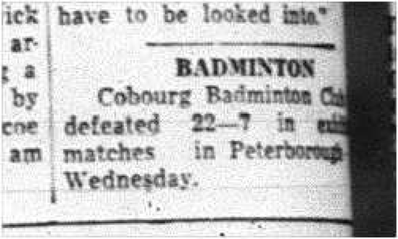 1964-02-19 Badminton -Cobourg badminton club -Peterborough