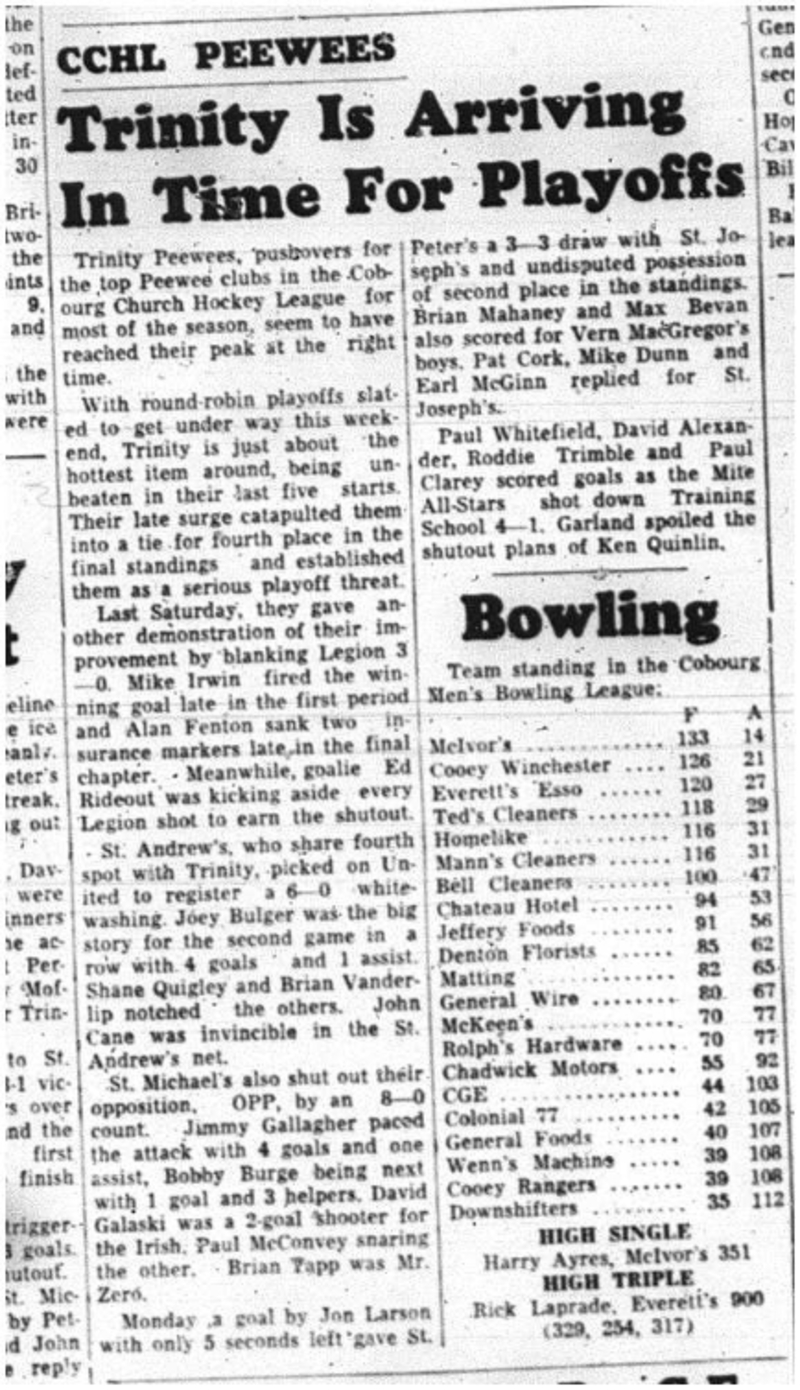 1964-02-26 Hockey -CCHL Peewee`s