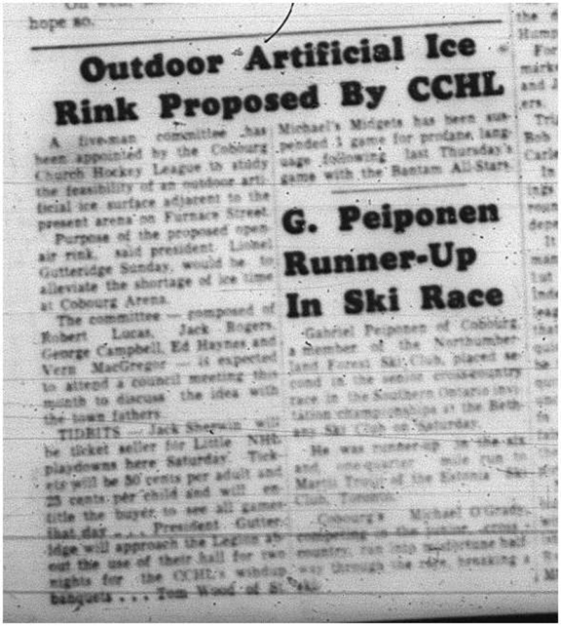 1964-03-04 Hockey -CCHL -Outdoor Rink