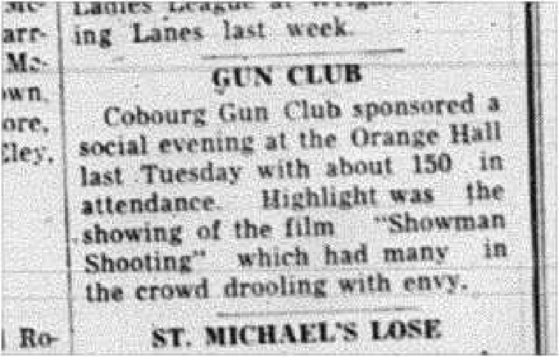 1964-03-04 Shooting -Cobourg Gun Club