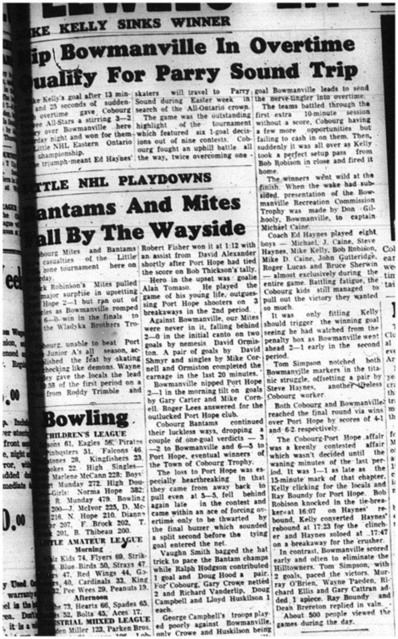 1964-03-11 Hockey -Cobourg -Little NHL Eastern Ontario