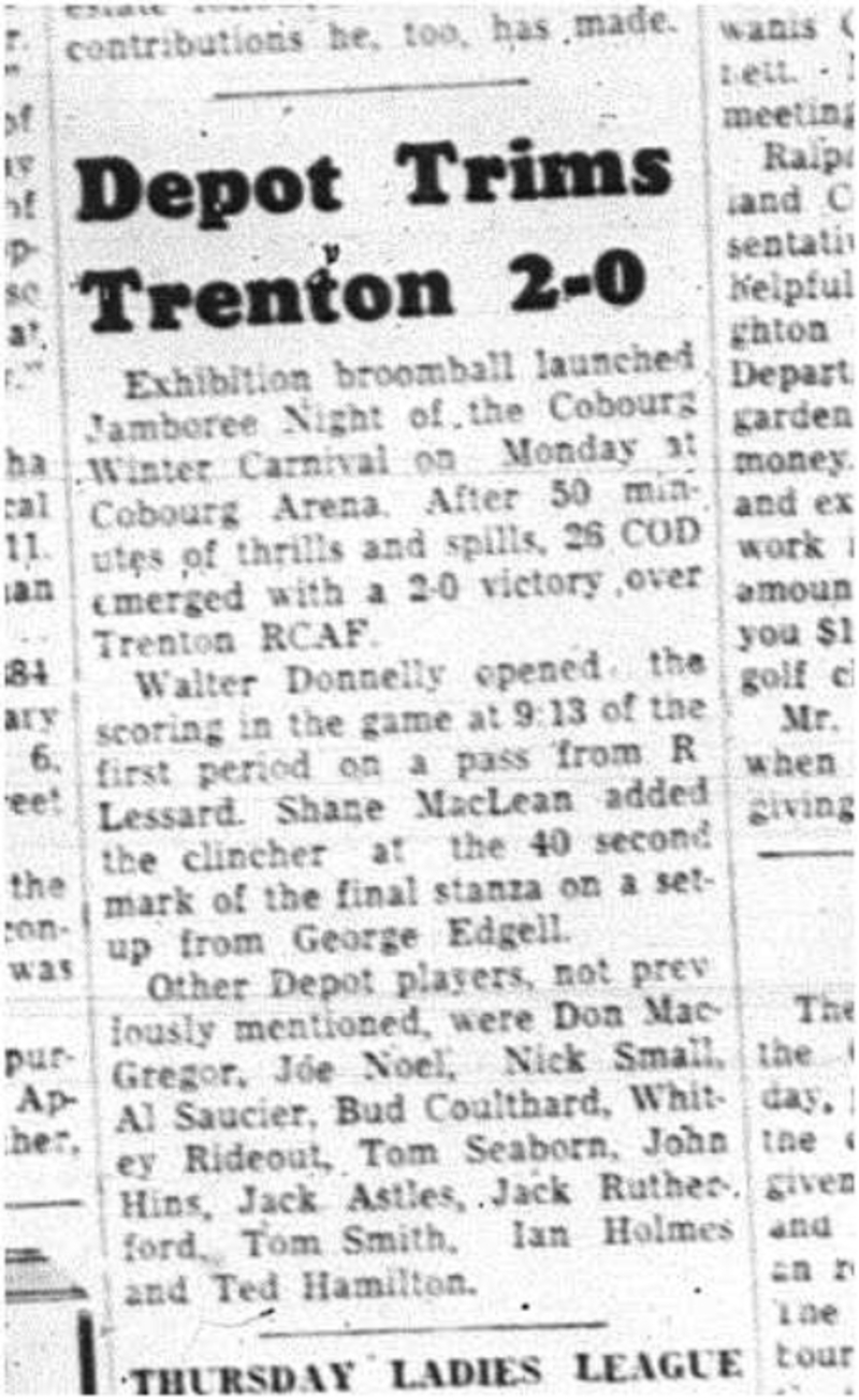 1964-03-11 Hockey -Trenton RCAF exhibition