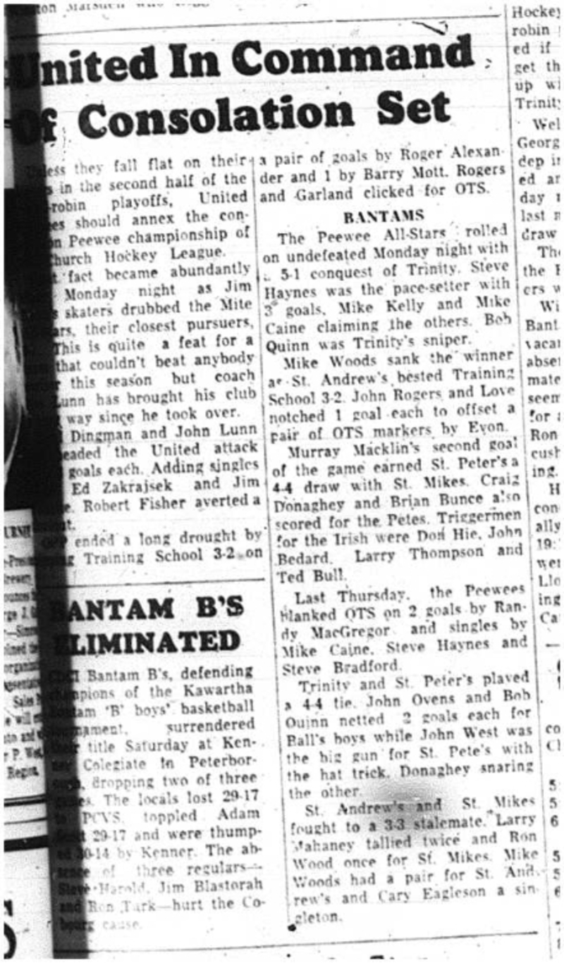 1964-03-18 Hockey -CCHL -Bantams