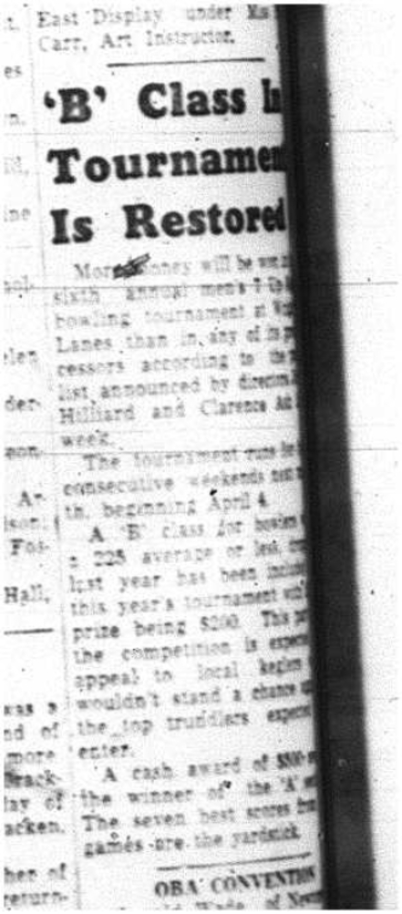 1964-03-25 Bowling -B Class Tournament