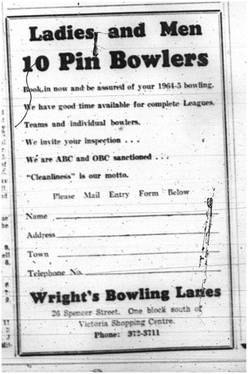 1964-03-25 Bowling -Ladies and Men -10-Pin Bowlers