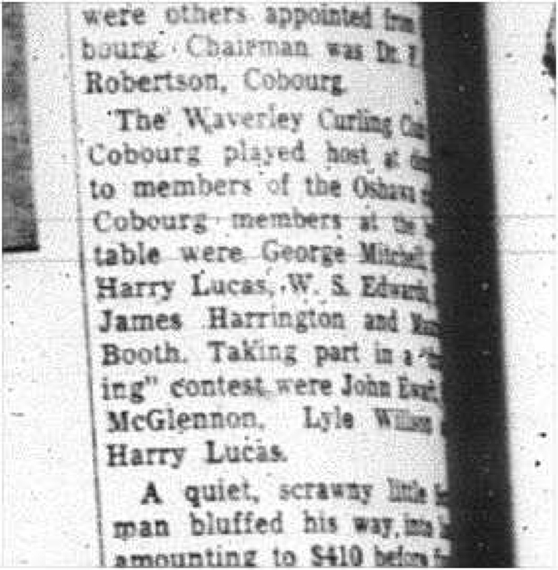 1964-03-25 Curling -Waverley Curling Club