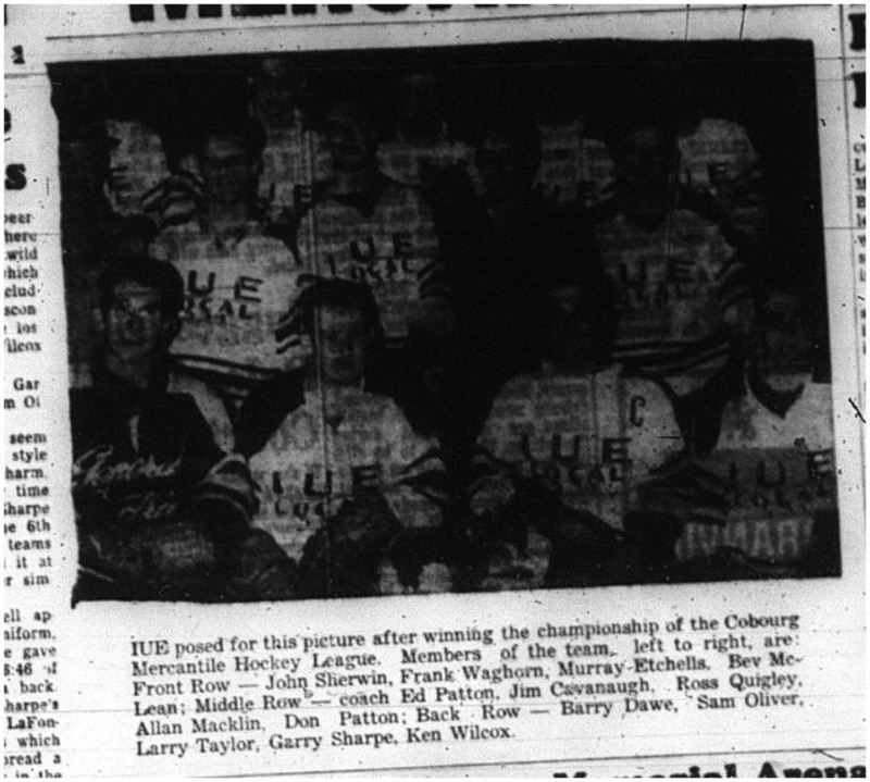 1964-03-25 Hockey -Cobourg Mercantile Hockey League -Picture