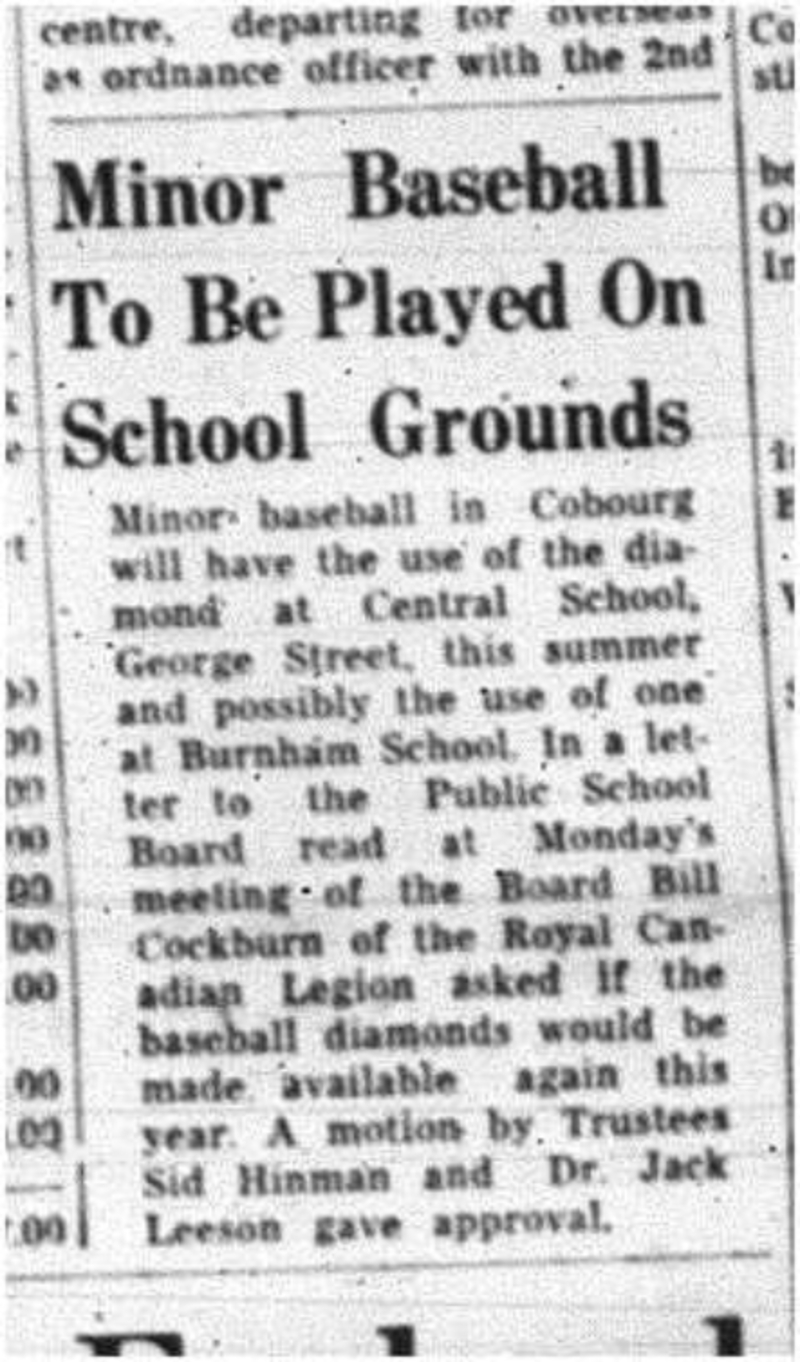 1964-04-08 Baseball -Minor Baseball -Central School