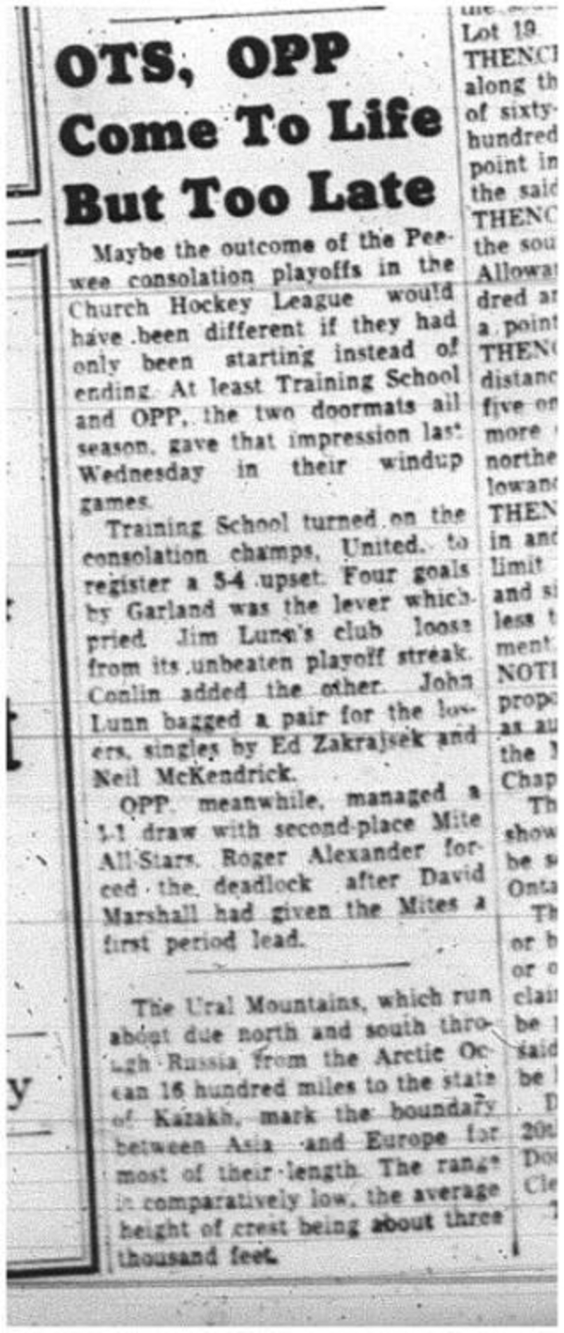 1964-04-08 Hockey -CCHL -Consolation Playoffs