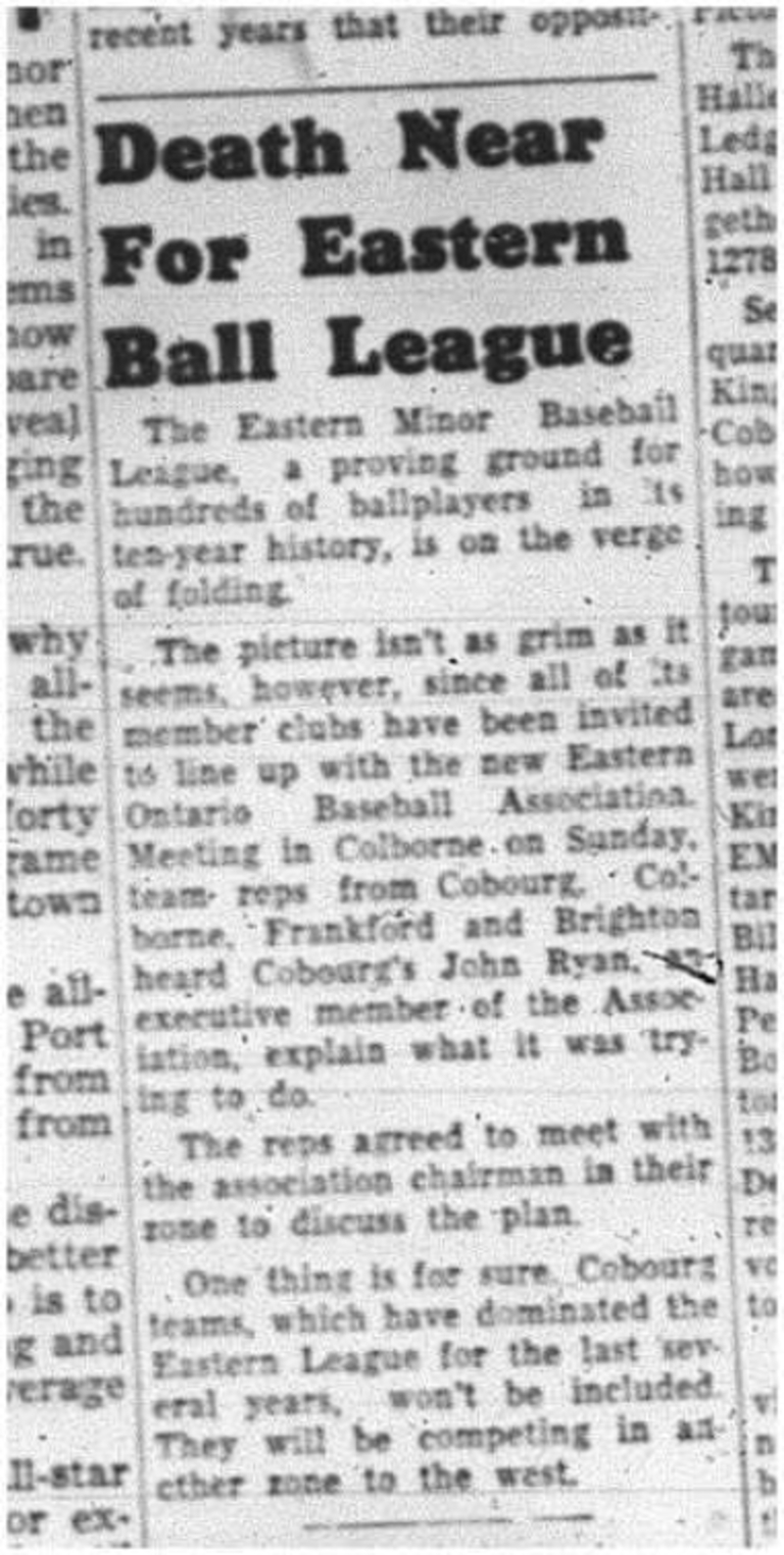 1964-04-22 Baseball -Eastern Minor Baseball League