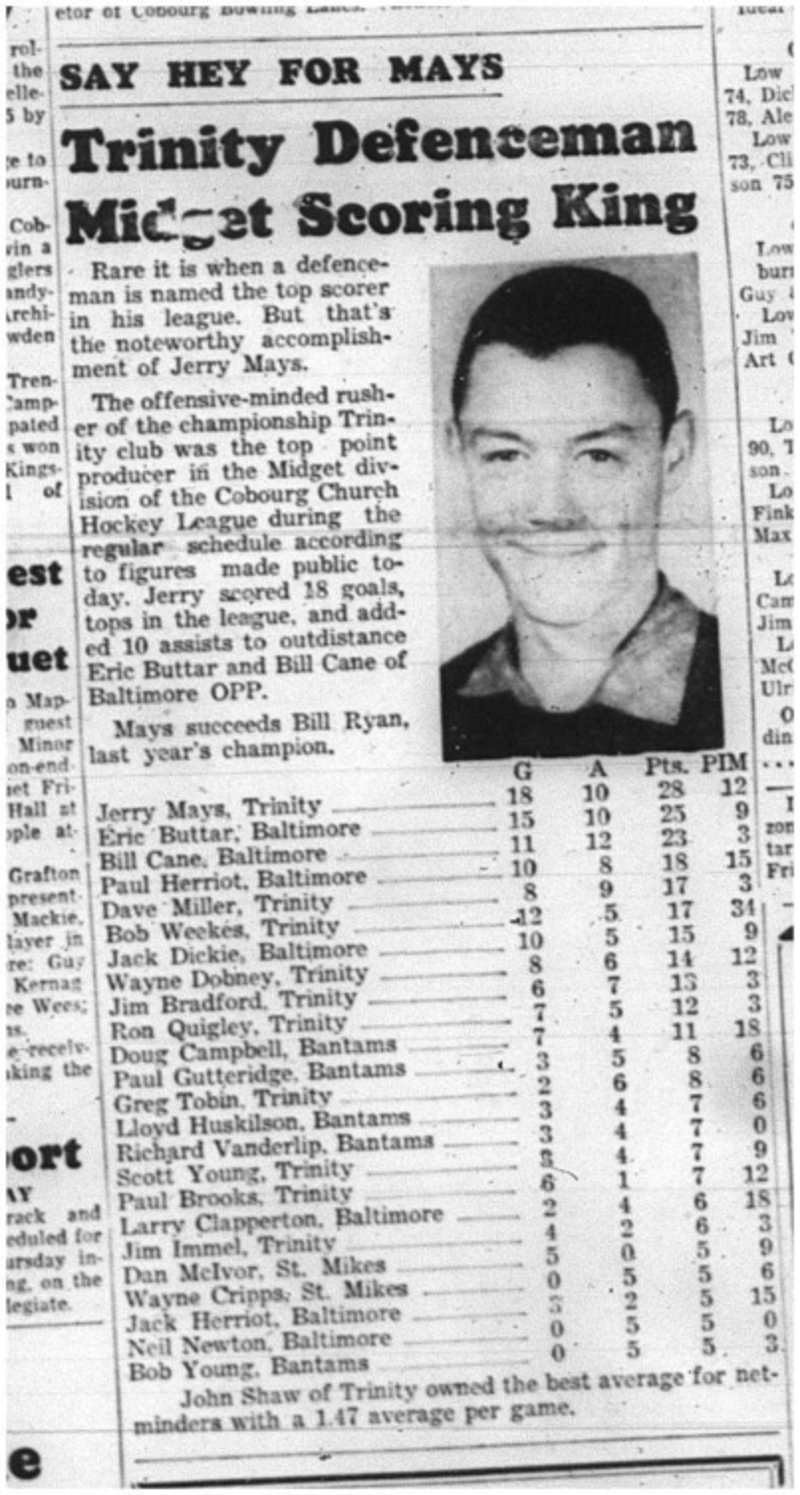 1964-05-06 Hockey - Boys - CCHL - Jerry Mays - Midgets