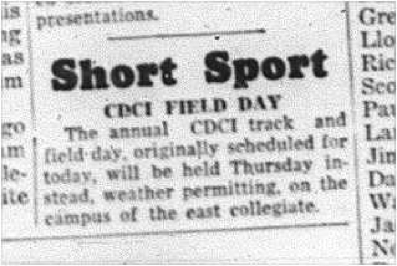 1964-05-06 School - Mixed - Annual Field day - CCI - Short Sport
