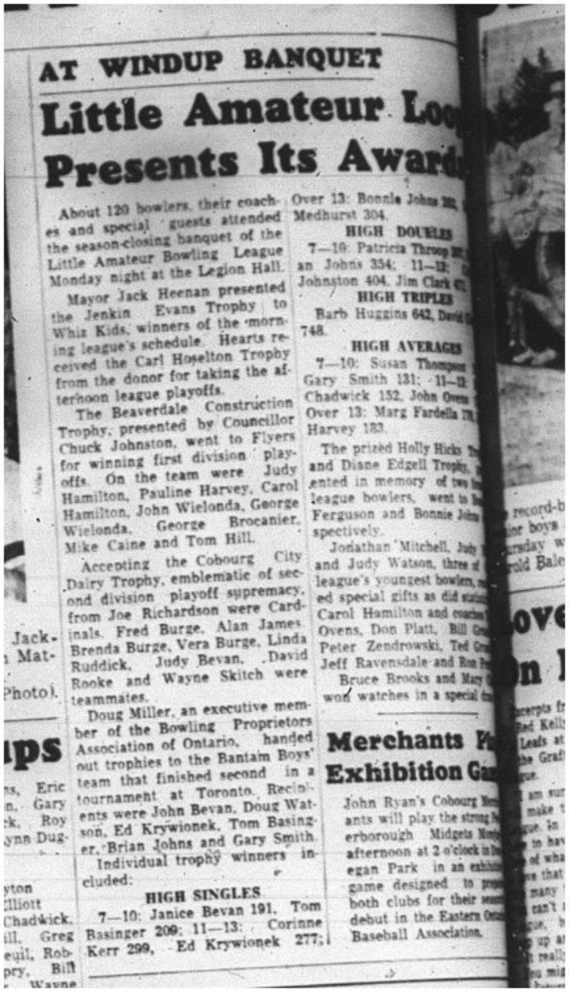1964-05-13 Bowling - Mixed - Little Amateur League