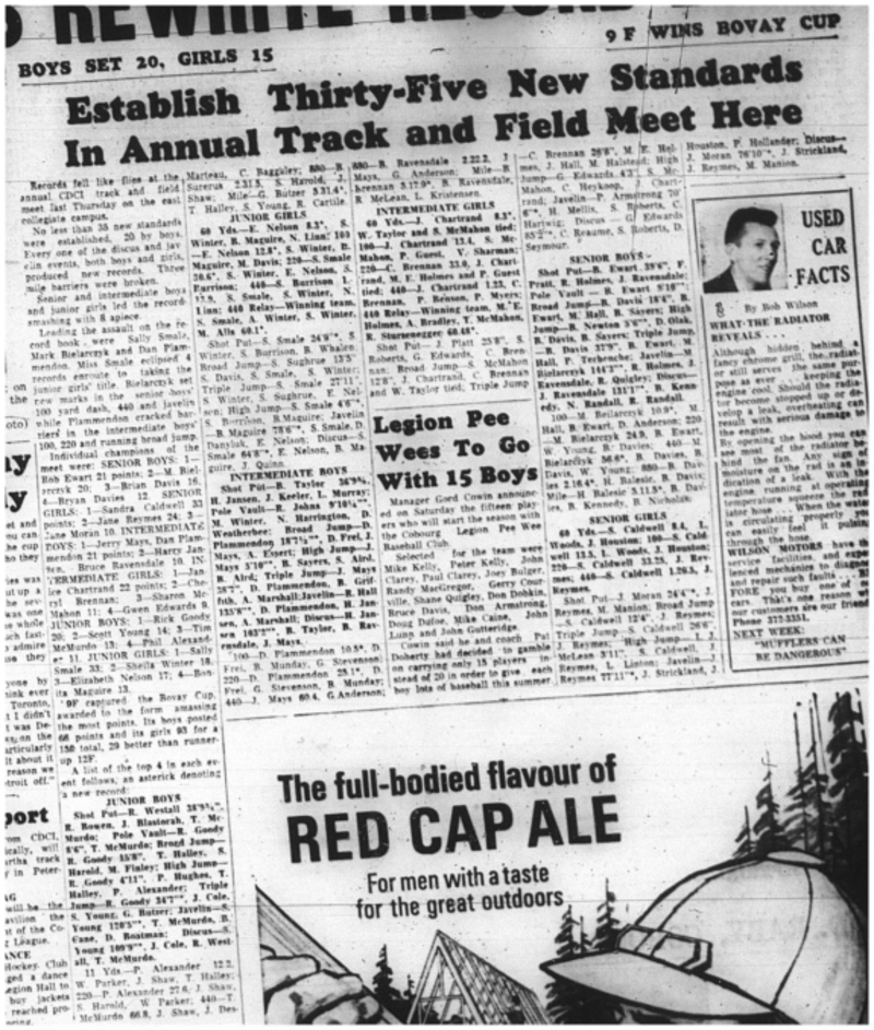 1964-05-13 School - Mixed - Track And Field - CDCI Annual Meet - Results