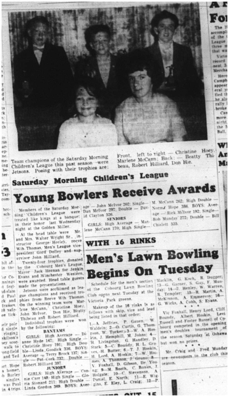 1964-05-27 Bowling - Mixed - Childrens League