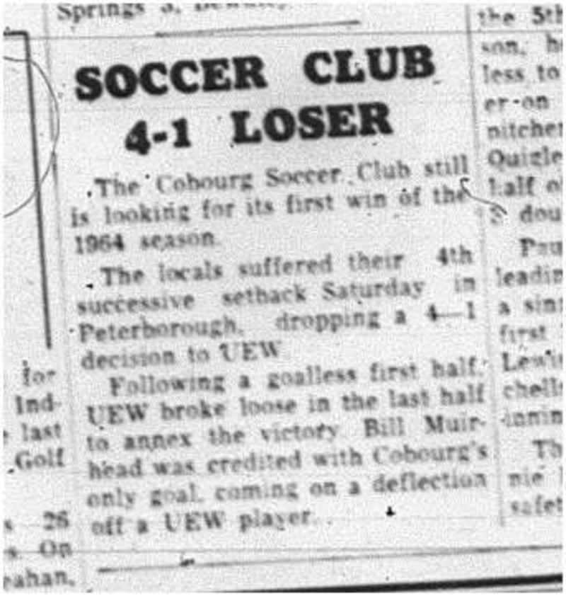 1964-05-27 Soccer - Mens - Cobourg Vs. Peterborough