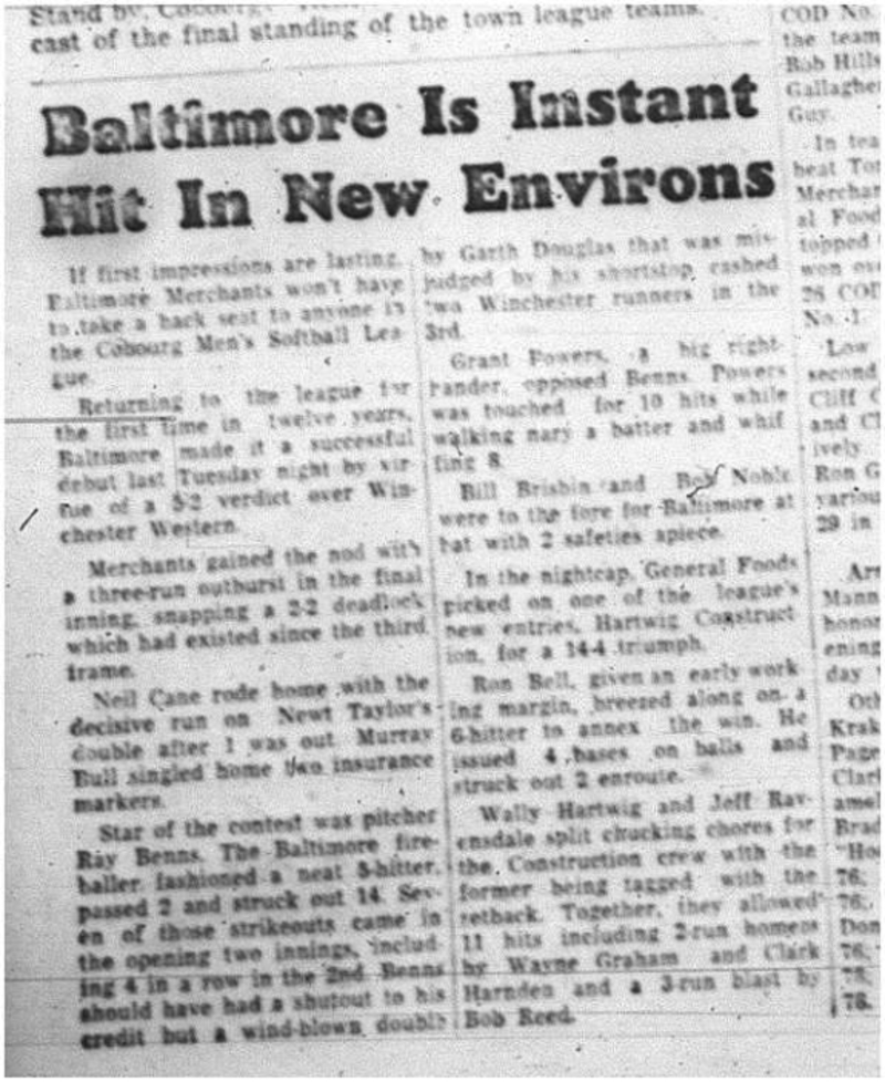 1964-05-27 Softball - Mens - Baltimore Merchants