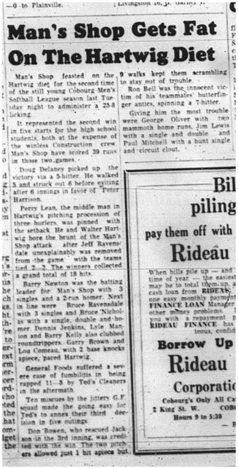 1964-06-10 Softball - Mens - Man`s Shop