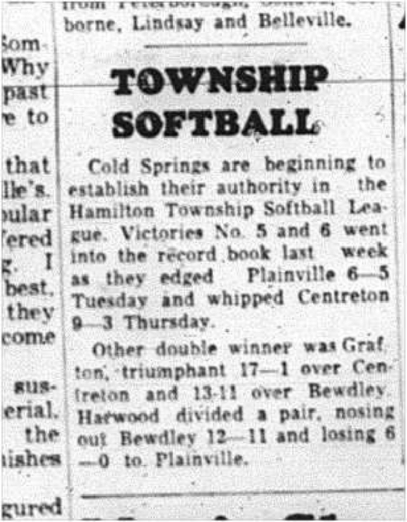 1964-06-10 Softball - Mens - Township ball
