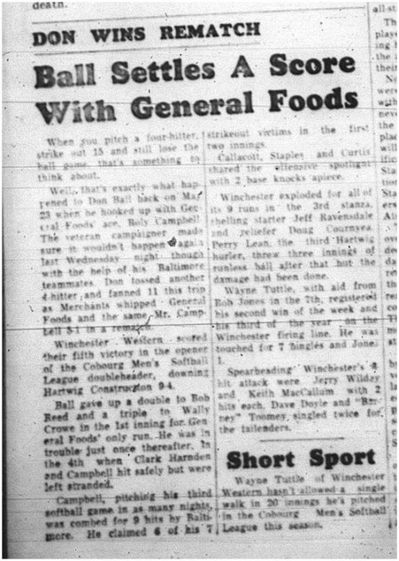 1964-06-17 Softball - Mens - General Foods