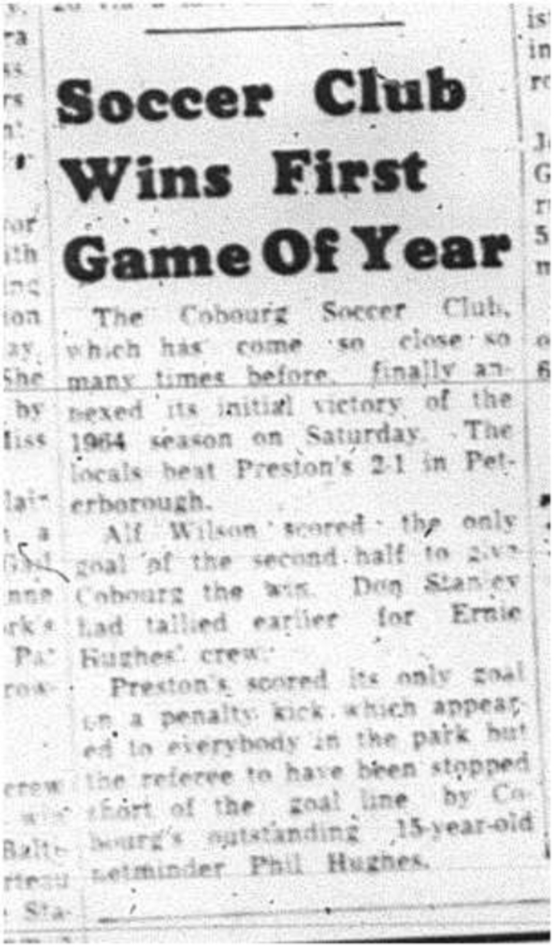 1964-06-24 Soccer - Mens  - Cobourg Soccer Club