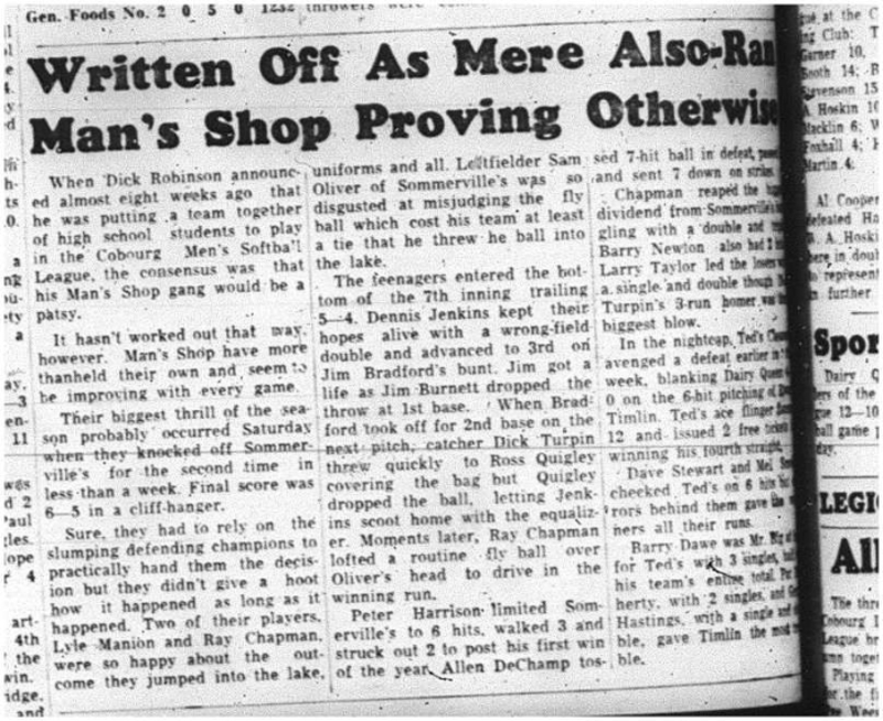 1964-06-24 Softball - Mens - Mans Shop