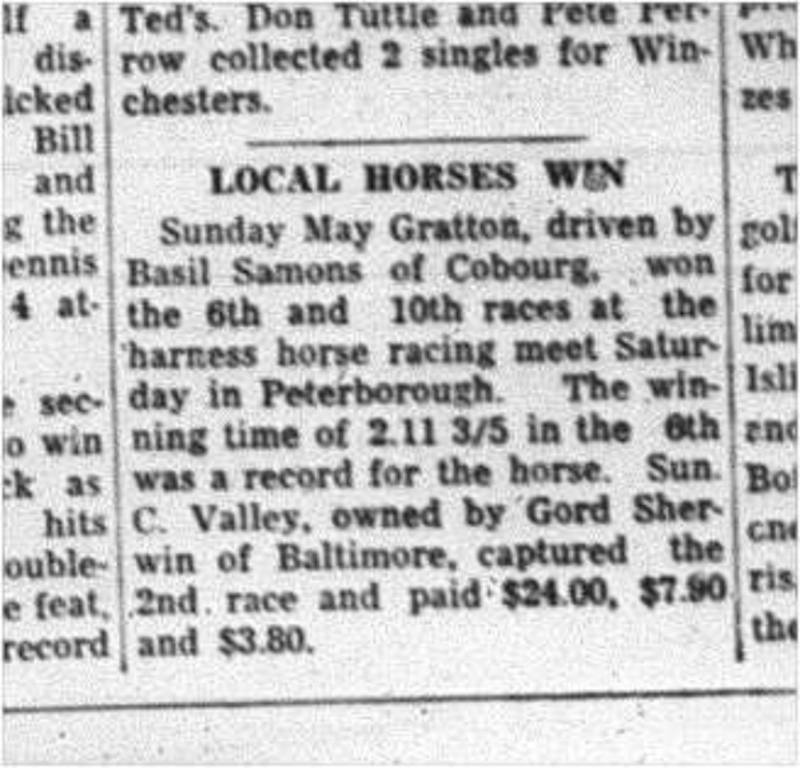 1964-07-01 Horse Racing -Basil Samons-Sunday May Gratton Meet