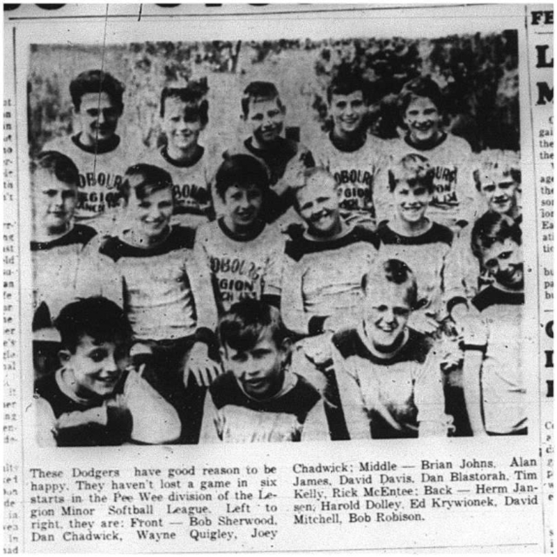 1964-07-01 Softball - Boys - Legion Minor League - Picture