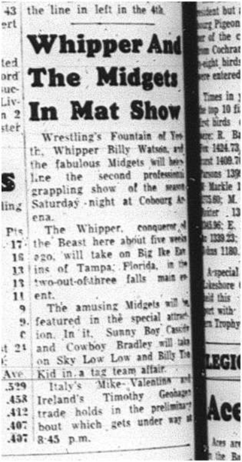 1964-07-01 Wrestling - Boys - Whipper Billy Watson - Midgets