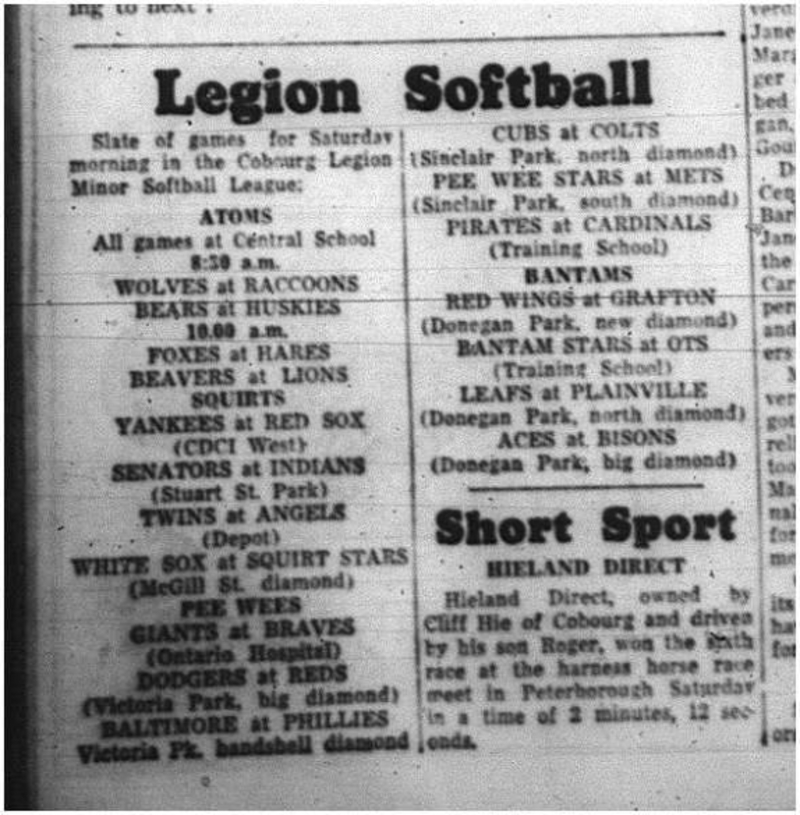 1964-07-15 Softball - Boys - Saturday Games