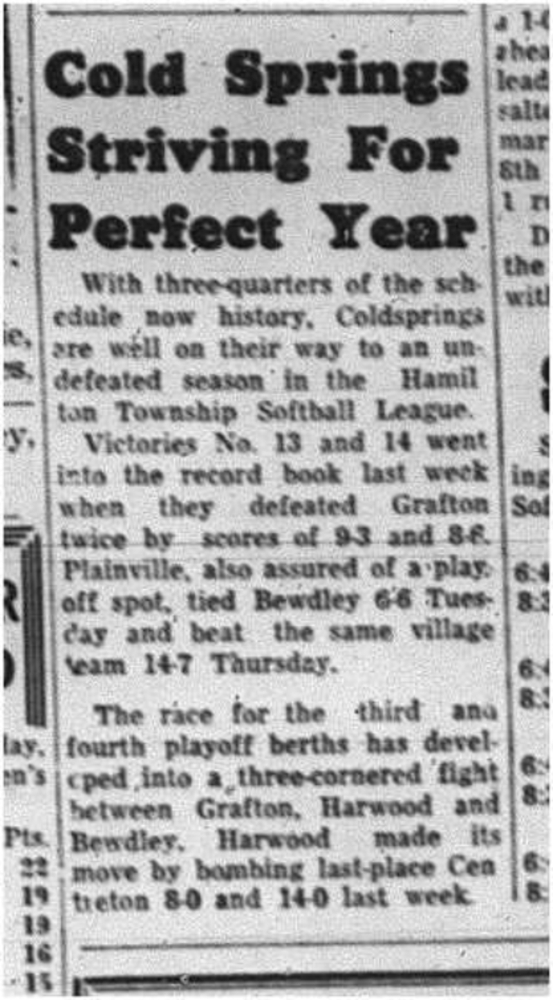 1964-07-15 Softball - Mens - Township Softball