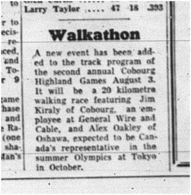 1964-07-15 Track and Field - Mixed - Walkathon